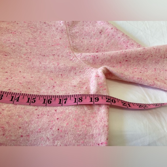 PURE COLLECTION | Women’s SZ 12 | Pink Cashmere Ruffle Trim Cardigan Sweater EUC - Picture 5 of 12